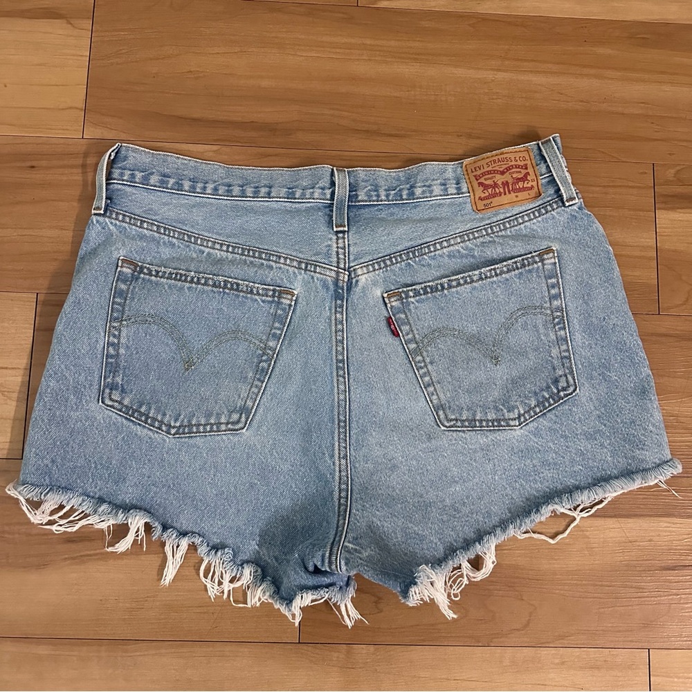 Levi's Women's Distressed Blue Jean Shorts